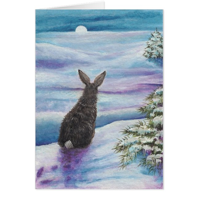 Winter Wonder Rabbits door BiHrLe Card (Voorkant)