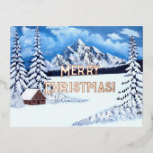 Winter Wonder Roos goudfolie Feestdagen (Voorkant)