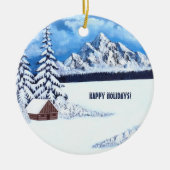 Winter Wonder Round  Keramisch Ornament (Voorkant)