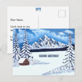 Winter Wonder Scene Ansichtkaart Briefkaart
