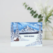 Winter Wonder Scene Briefkaart (Staand voorkant)