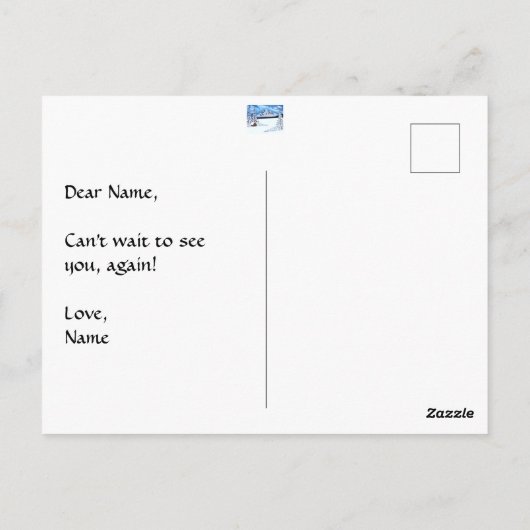 Winter Wonder Scene Briefkaart (Achterkant)