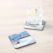 Winter Wonder Scene Drank Coaster Bier Onderzetter (Rechterzijde)