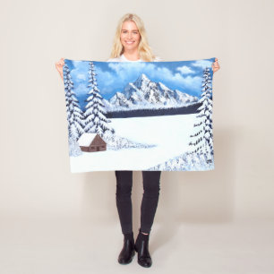 Winter Wonder Scene Fleece Deken