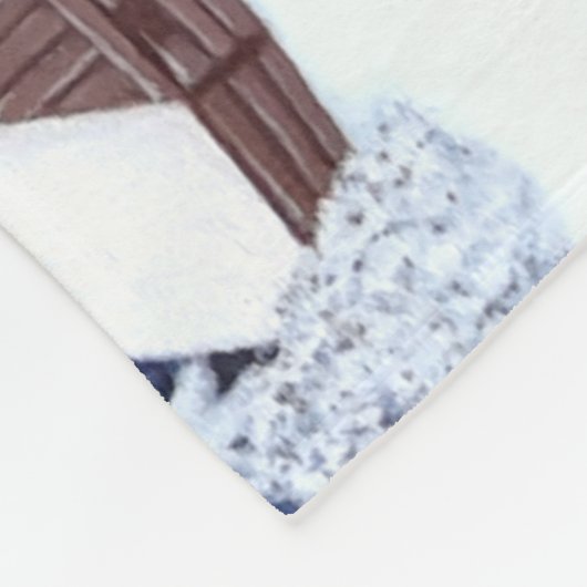 Winter Wonder Scene Fleece Deken (Hoek)