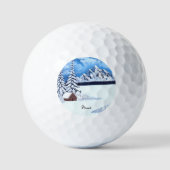 Winter Wonder Scene Golfballen (Voorkant)