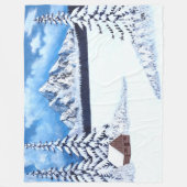 Winter Wonder Scene Grote Fleece Dekbed Deken (Voorkant)