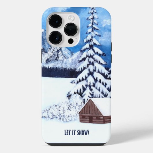 Winter Wonder Scène iPhone Case 14 Pro Max Hoesje (Achterkant)