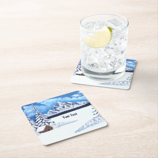 Winter Wonder Scene Kartonnen Onderzetters (Insitu)