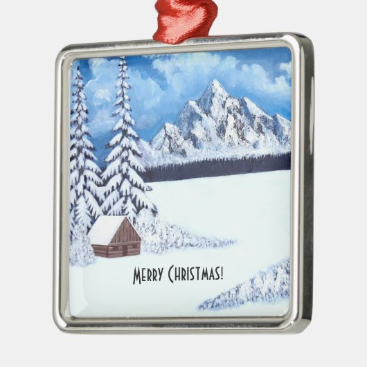 Winter Wonder Scene Metalen Ornament (Links)