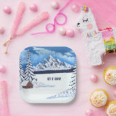 Winter Wonder Scene Papieren Bordje (Feest)