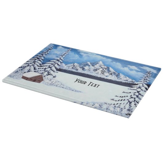 Winter Wonder Scene Snijplank (Hoek)