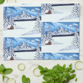 Winter Wonder Scene Theedoek (Gevouwen)