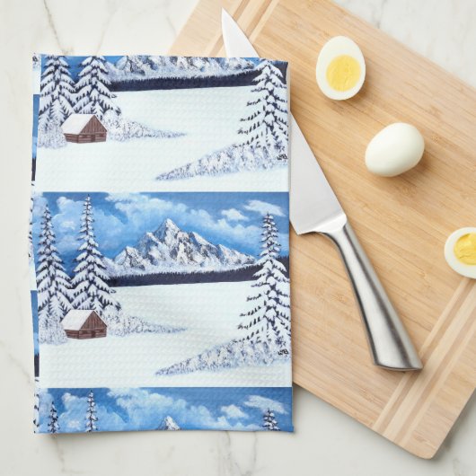 Winter Wonder Scene Theedoek (Quarter Fold)