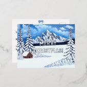Winter Wonder Silver Foil Kerst Briefkaart (Voorkant / Achterkant)