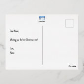 Winter Wonder Silver Foil Kerst Briefkaart (Achterkant)