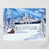 Winter Wonder Silver Foil Kerst Briefkaart (Voorkant)