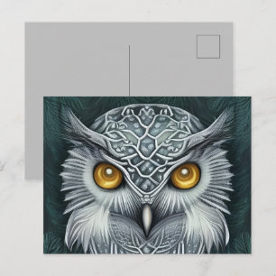 Winter Wonder Snow Owl Beauty Briefkaart