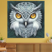 Winter Wonder Snow Owl Beauty Canvas Afdruk (Insitu (Woonkamer))