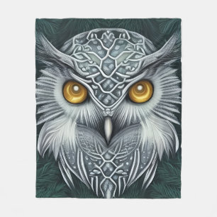 Winter Wonder Snow Owl Beauty Fleece Deken