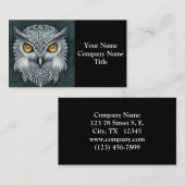 Winter Wonder Snow Owl Beauty Visitekaartje (Voorkant / Achterkant)