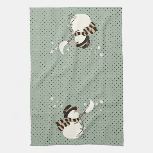 Winter Wonder Snowman Theedoek (Verticaal)