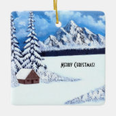 Winter Wonder Square Keramisch Ornament (Voorkant)