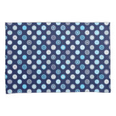 Winter Wonder Stippen Blue Pattern Pillow Hoesjes Kussensloop (Voorkant-Rechts)