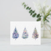 Winter Wonder Trees Art Briefkaart (Staand voorkant)