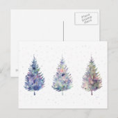 Winter Wonder Trees Art Briefkaart (Voorkant / Achterkant)