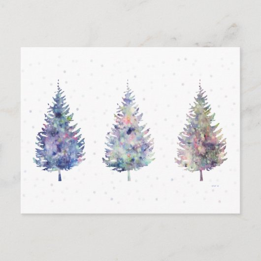 Winter Wonder Trees Art Briefkaart (Voorkant)