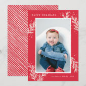 Winter Wonder Vakantie Fotokaart - Portret Feestdagenkaart (Voorkant / Achterkant)