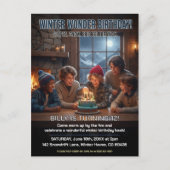 Winter Wonder Verjaardagsfeest Briefkaart (Voorkant)