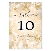 Winter Wonder Xmas Vakantie Bruiloft Goud Kaart (Achterkant)