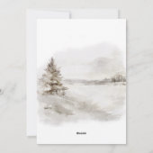 Winter Wonderla Bos Vrolijk Kerstfeest Feestdagenkaart (Achterkant)