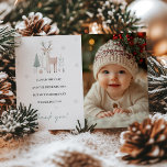 Winter Wonderland 1e verjaardag Kaart<br><div class="desc">Volledig aanpasbaar met uw persoonlijke boodschap,  het voegt een charmante en feestelijke touch aan uw waardering. Kies onze Winter Wonderland 1st Birthday Thank You Card om uw dankbaarheid in stijl te delen en een blijvende indruk achter te laten gevuld met seizoensgebonden vreugde.</div>