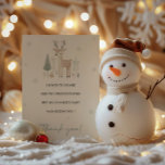 Winter Wonderland 1e verjaardag Kaart<br><div class="desc">Laat je dankbaarheid blijken met onze Winter Wonderland 1st Birthday Thanks Card. Deze kaart is voorzien van elegante sneeuwvlok-design en ijzige winteraccenten en is ideaal voor het sturen van oprechte bedankt naar gasten na een magisch eerste verjaardagsfeest. Volledig aanpasbaar met uw persoonlijke boodschap, het voegt een charmante en feestelijke touch...</div>