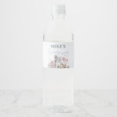 Winter Wonderland 1e verjaardag Waterfles Etiket (Voorkant)