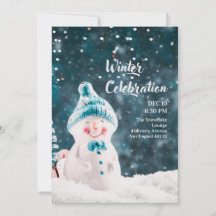 Winter Wonderland 1e verjaardagsfeest uitnodiging