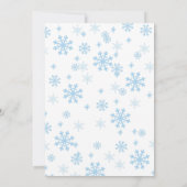 Winter Wonderland 1e verjaardagsuitnodigingen Kaart (Achterkant)