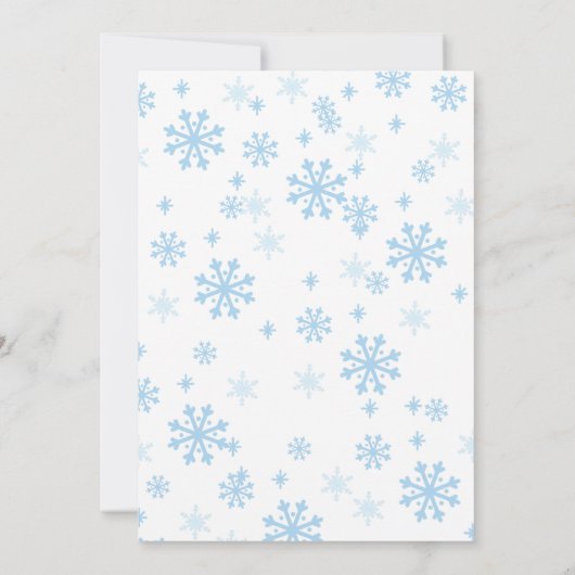 Winter Wonderland 1e verjaardagsuitnodigingen Kaart (Achterkant)