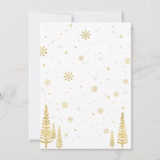 Winter Wonderland 2e verjaardag uitnodiging - meis (Achterkant)