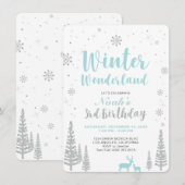 Winter Wonderland - 3e uitnodiging op feestdag - J (Voorkant / Achterkant)