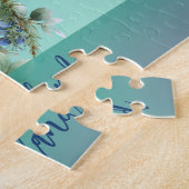 Winter Wonderland Aangepaste foto Berry Wreath Legpuzzel (Zijkant)