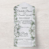 Winter Wonderland All in One Wedding Invitations All In One Uitnodiging (Binnen)