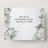 Winter Wonderland All in One Wedding Invitations Uitnodiging (Achterkant)