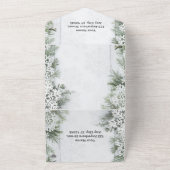 Winter Wonderland All-in-One Wedding Invite All In One Uitnodiging (Buitenkant)