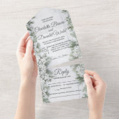 Winter Wonderland All-in-One Wedding Invite All In One Uitnodiging (Afscheurbaar)
