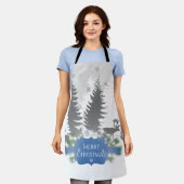 Winter Wonderland All-Over Print Schort - blauw (Gedragen)