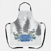 Winter Wonderland All-Over Print Schort - blauw (Voorkant)